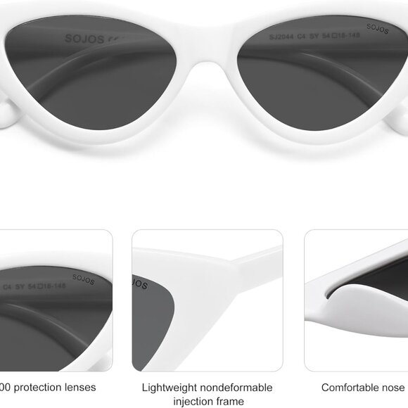 Retro Vintage Narrow Cat Eye Sunglasses for Women Clout Goggles Plastic Frame SJ - Picture 4 of 5